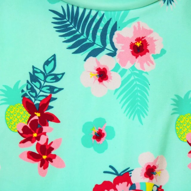 Slip copii - Chilotei pentru Inot, Protectie Soare UPF50+, Floral Mint, Diverse marimi [5]