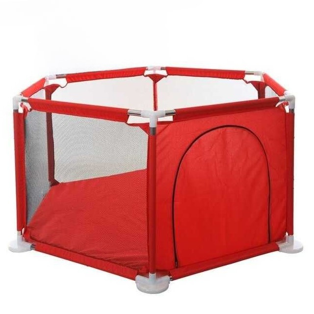 Spatiu de joaca tarc bebe, hexagonal, Empria, Rosu [3]