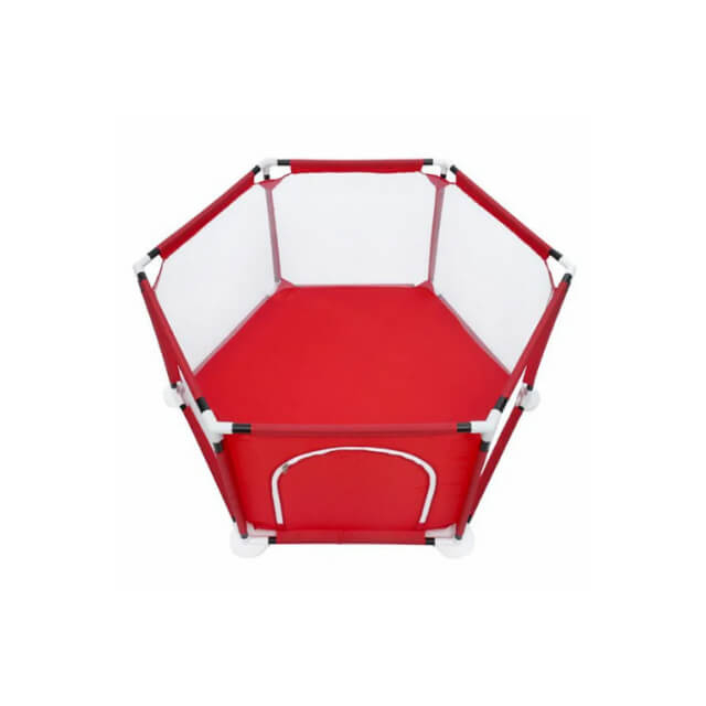 Spatiu de joaca tarc bebe, hexagonal, Empria, Rosu [11]