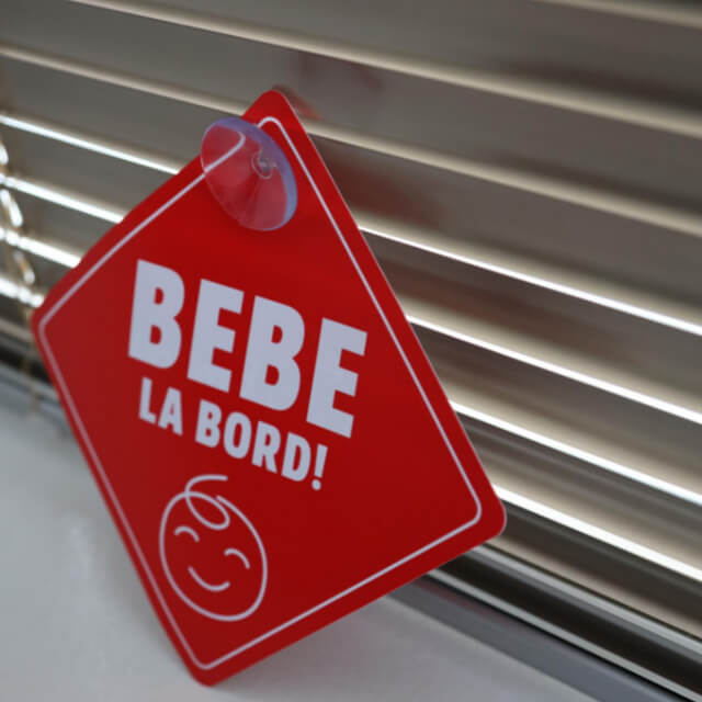 Sticker decorativ, Auto, Baby On Board, Empria, Rosu, 12.5 x 12.5 cm [6]
