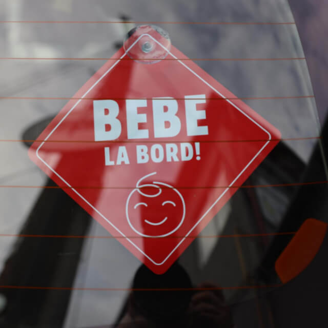 Sticker decorativ, Auto, Baby On Board, Empria, Rosu, 12.5 x 12.5 cm [4]