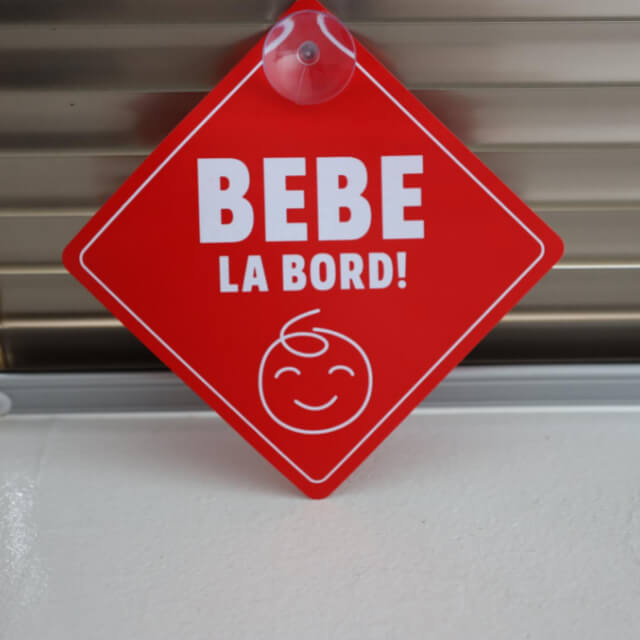 Sticker decorativ, Auto, Baby On Board, Empria, Rosu, 12.5 x 12.5 cm [7]