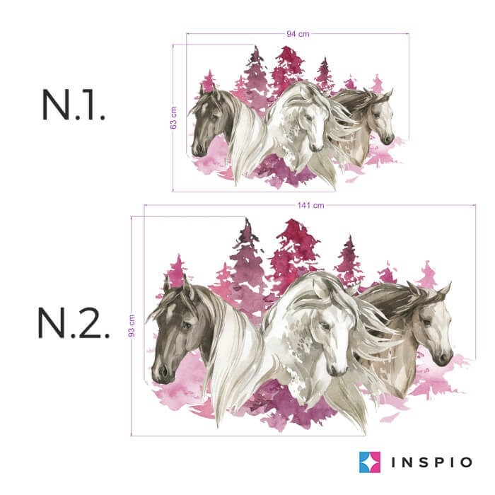 Sticker pentru Fete - Cai, Diverse marimi [3]
