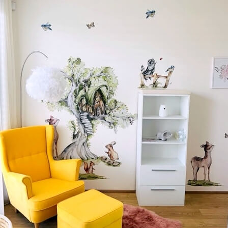 Sticker perete Padure - Casa in Varful Copacilor [2]