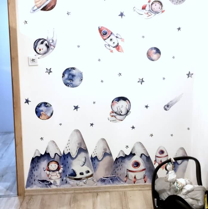 Stickere Perete - Astronauti si Spatiu pentru Baieti,  Diverse marimi [4]