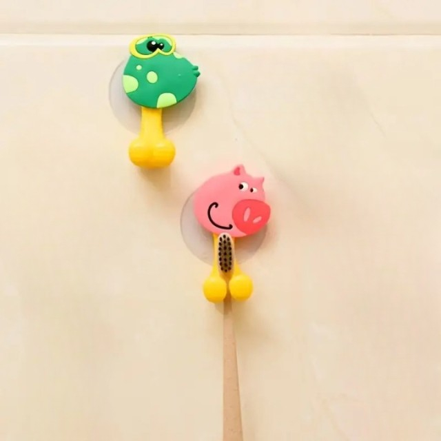 Suport periuta de dinti copil, silicon, 7,5x4 cm, Diverse modele [8]
