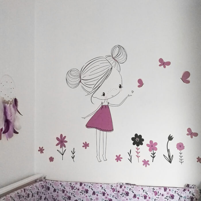 Zana INSPIO in culori pastelate cu fluturi si flori [3]