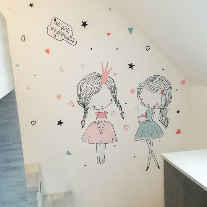 Zane INSPIO, autocolante in culoarea mentei si roz pudrat, 90 cm menta-roz [4]