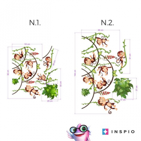 Stickere decorative - Autocolante pentru perete - In jungla, Diverse marimi