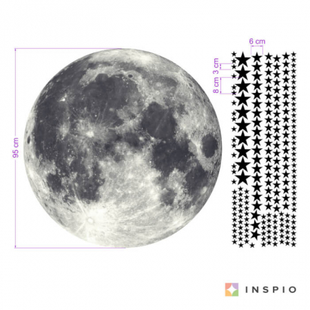 Stickere decorative - Autocolante pentru perete - Luna si stele