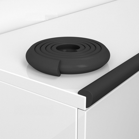 Banda protectie mobila copii - Banda protectie subtire maro pentru muchii si margini 2.3x0.9x200 cm_Buy4Baby