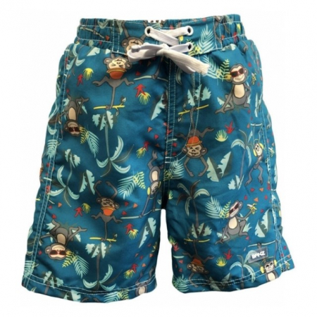 Haine si articole pentru plaja copii si bebelusi - Bermude Baieti cu Protectie UV, Protectie Solara UPF50+, Petrol Jungle, Diverse marimi