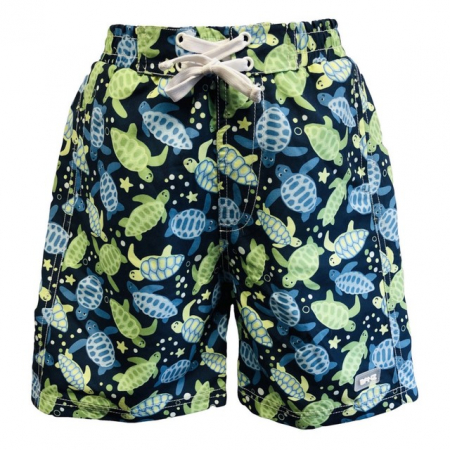 Haine si articole pentru plaja copii si bebelusi - Bermude Baieti cu Protectie UV, Protectie Solara UPF50+, Turttle, Diverse marimi