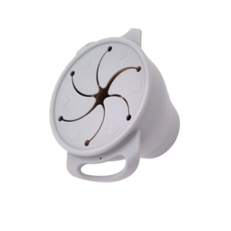 Diversificare bebelusi - Cana din silicon 2 in 1, pentru gustari si apa, cu capac anti-varsare, Empria, Diverse culori