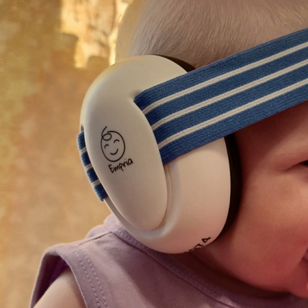 Casti antifonice pentru copii si bebelusi - Casti antifonice bebelusi cu doua benzi elastice incluse, roz si albastru, Empria