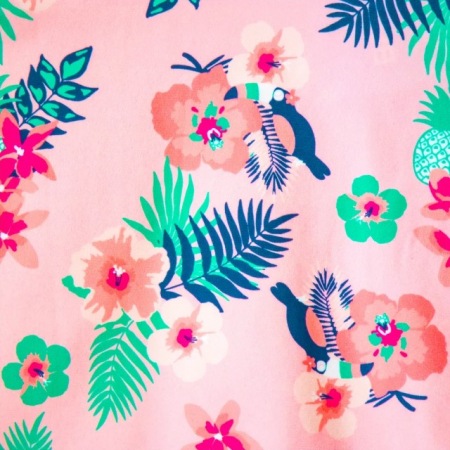 Haine si articole pentru plaja copii si bebelusi - Costume de Baie / Inot pentru bebelusi si copii, Protectie Soare UPF50+, Floral Pink, Diverse marimi