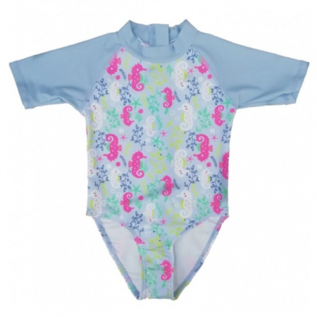 Haine si articole pentru plaja copii si bebelusi - Costume de Baie / Inot pentru bebelusi si copii, Protectie Soare UPF50+, Sea Horse, Diverse marimi