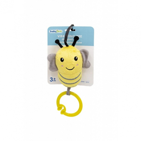 Jucarii bebelusi - Jucarie cu vibratii pentru bebelusi BabyJem, Albinuta din plus, 6 luni+, Galben