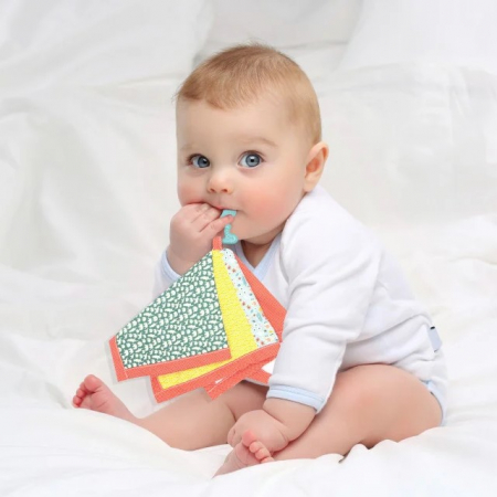 Jucarii dentitie - Jucarie dentitie cu paturica pathwork BabyJem, Diverse culori