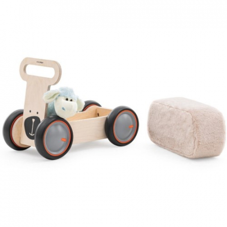 Masinuta ride-on, premergator si carucior de jucarii MamaToyz DriveMe Soft, Ursulet - Jucarie din lemn 3 in 1 [9]