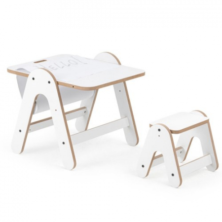 Jucarii copii si jocuri educative - Masuta si tabla 2 in 1 cu scaunel MamaToyz Massam MDF