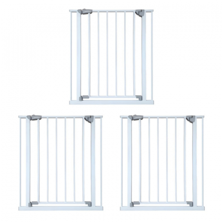Poarta siguranta copii - PACHET 3x Poarta Siguranta Copii, 71-77 cm, Montaj Presiune, Alb