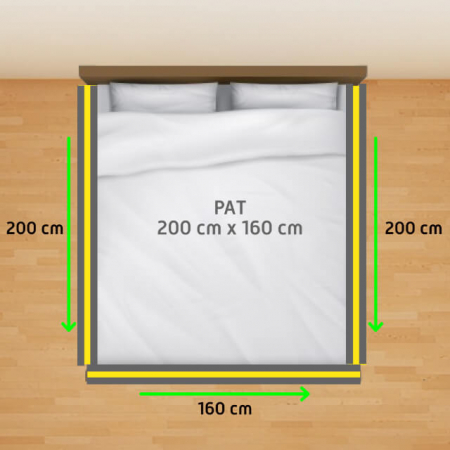 Bariere protectie pentru pat - PACHET PREMIUM: 3 Protectii laterale pat, XXL dimensiuni 160x200 cm + 2 Seturi Conectori
