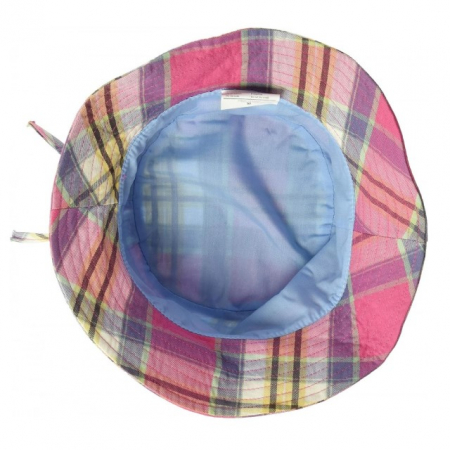 Palarii protectie UV - Palarie Bebelusi Bucket, Protectie Soare UPF50+, Pink Check, Diverse marimi