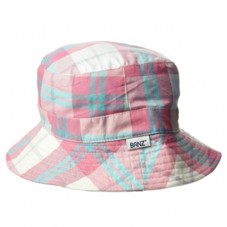 Palarie Copii Bucket, Protectie Soare UPF50+, White Check, Diverse marimi [2]
