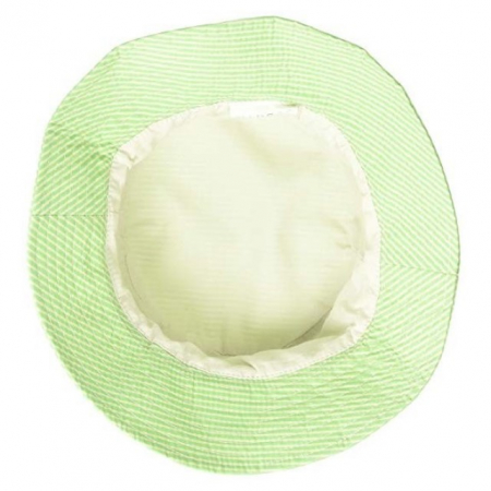Palarii protectie UV - Palarie Copii Bucket, Protectie Solara UPF50+, Green-White, 2 - 4 ani