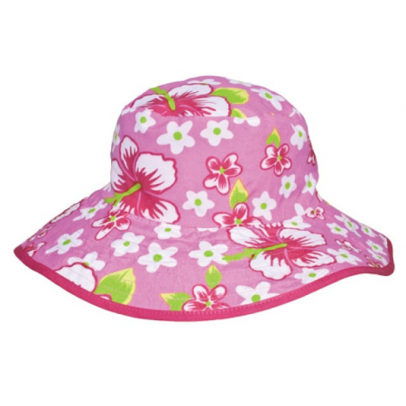 Palarii protectie UV - Palarie Copii Reversibila, Protectie Soare UPF50+, Floral Pink, Diverse marimi