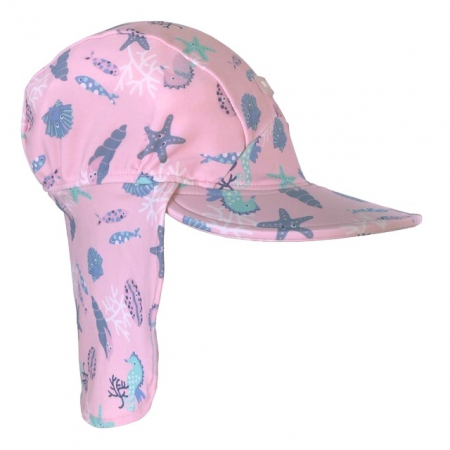 Palarii protectie UV - Sapca cu Protectie Ceafa, pentru bebelusi si copii, UPF50+, Sealife, Marimea M