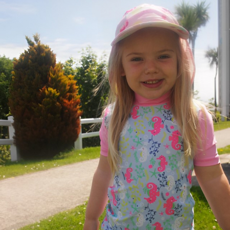 Palarii protectie UV - Sapca protectie soare cu protectie gat, Floral Pink, Diverse marimi