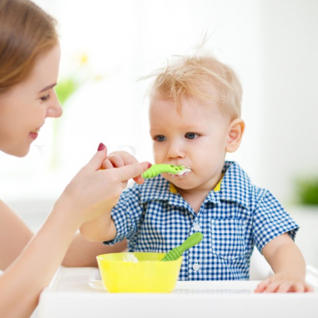 Diversificare bebelusi - Set 2 pre-lingurite diversificare bebelusi, Faza 1 + Faza 2, silicon alimentar, Empria, Verde