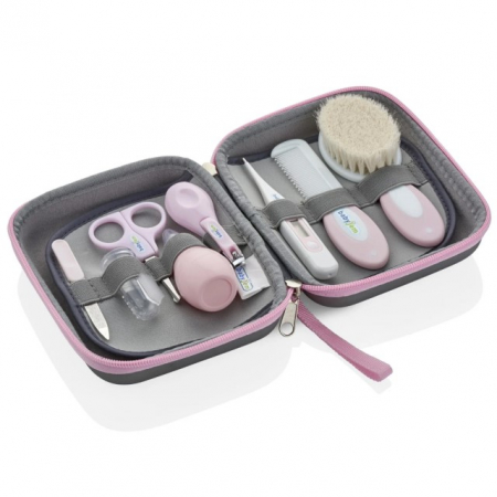 Igiena si ingrijire bebelusi - Set ingrijire bebelusi cu 9 piese BabyJem Grooming Set, Roz