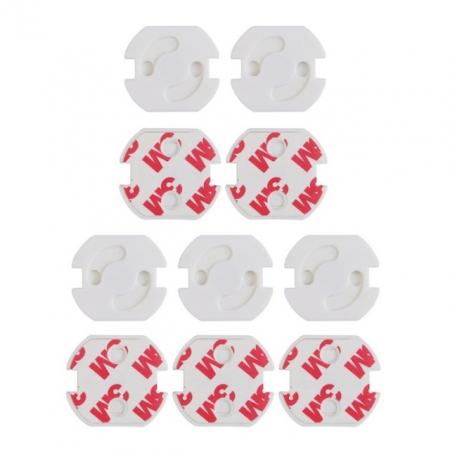 Protectii utile - Set protectie priza copii, 10 bucati cu adeziv