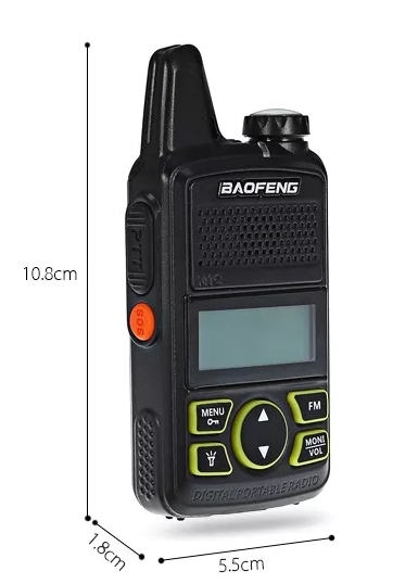 Statie radio Mini Walkie Talkie BF-T1, 20 canale UHF, radio FM  63 MHz - 108 MHZ [1]