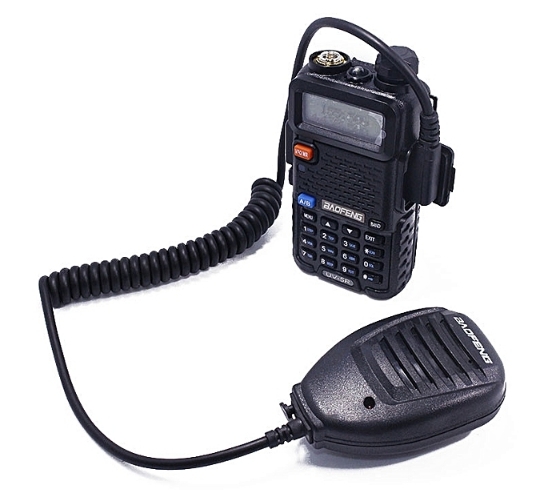 Statie  Radio Walkie Talkie Baofeng UV-5R cu MICROFON exterior, Transceiver Inclus Casti cu microfon [2]