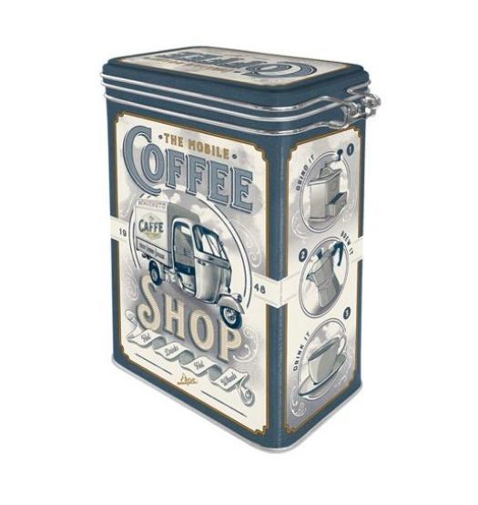 Cutie Metalica capac etans Ape - Coffee Shop 7.5X11x17.5 cm [2]