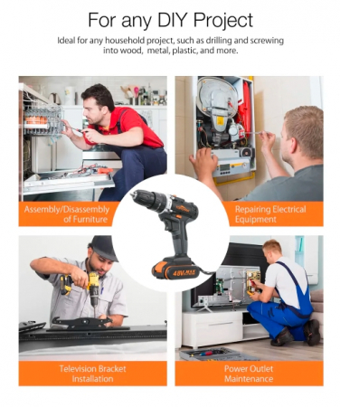 Topshak - Masina gaurit cu percutie 1 acumulator LiIon 2A [7]