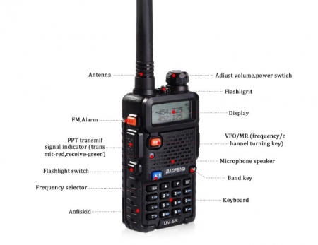 Set 5 statii radio Baofeng UV-5R Dual Band Tranciever + Bonus Casti cu microfon incluse [1]