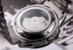 Ceas Tevise AUTOMATIC turbillon open heart, capac transparent, sport [2]