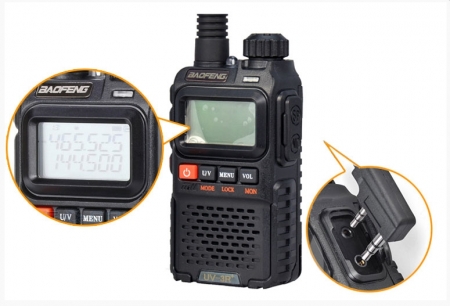 Statie radio Baofeng UV-3R+, Dual Band UHF, VHF, Walkie Talkie , FM tranciever, 99 CH, radio FM 88 - 108 MHz [0]