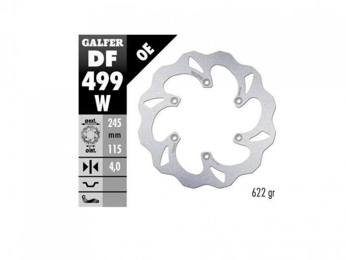 Disc frana spate Yamaha YZ 125/250 '02-'17, YZF/WRF 250/426/450 '02-'15 (245X115X4MM) [1]