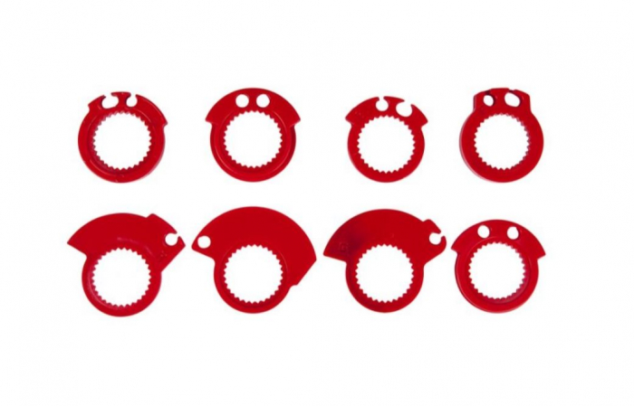 Mansoane Ghidon Lock-On Racetech R20 Rosu 8 Adaptoare [2]