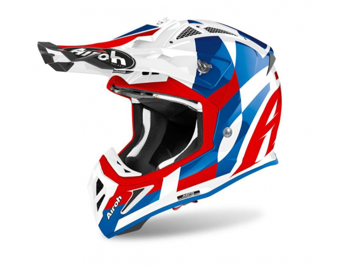 Casca Airoh Aviator ACE Trick Blue-Red [1]