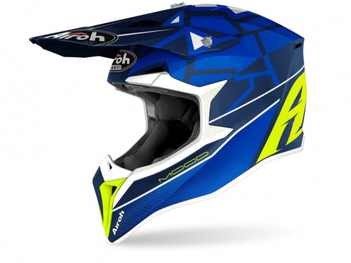 Casca Airoh Wraap 2021 Blue/Yellow Fluo [1]
