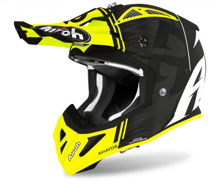 Casca Airoh Aviator ACE 2021 Kybon Yellow [1]