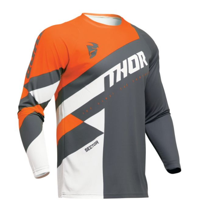 Bluza enduro/motocross Thor Sector Checker Gri/Porocaliu [1]