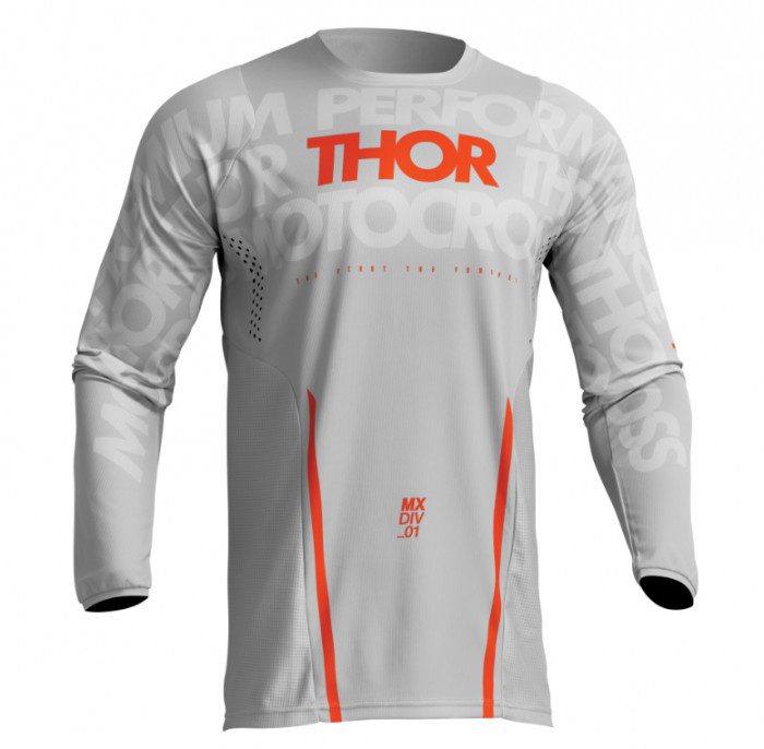 Bluza enduro/MX THOR Pulse Mono Light Gray [1]